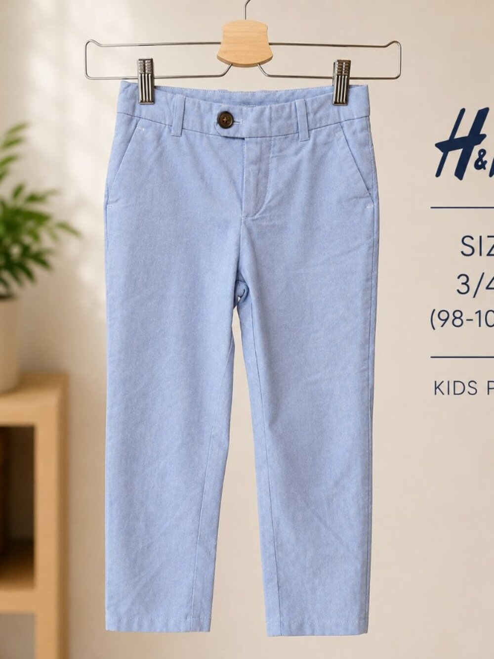H&M Kids Light Blue Chino Pants Size 3-4Y 98-104 cm